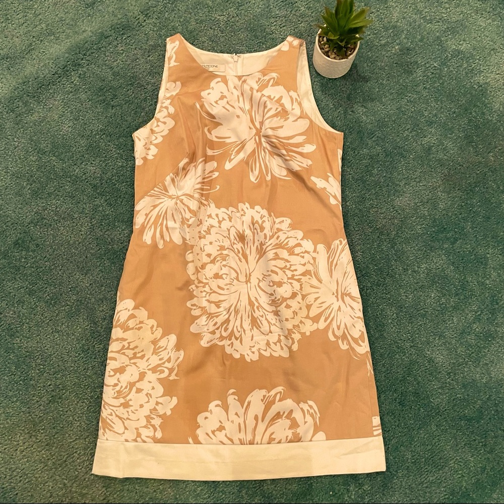 Evan-Picone khaki floral dress